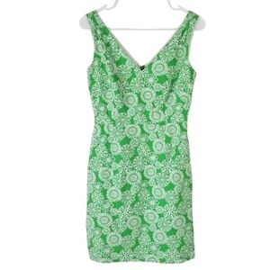 Lilly Pulitzer Kiki Green Jaquared Sleeveless Shift Dress Day Dreamer Size 2